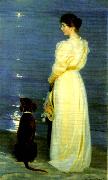 Peter Severin Kroyer sommarkvall pa skagen oil